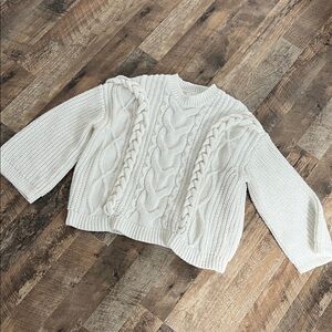 H&M Cozy Cream Cable Knit Sweater